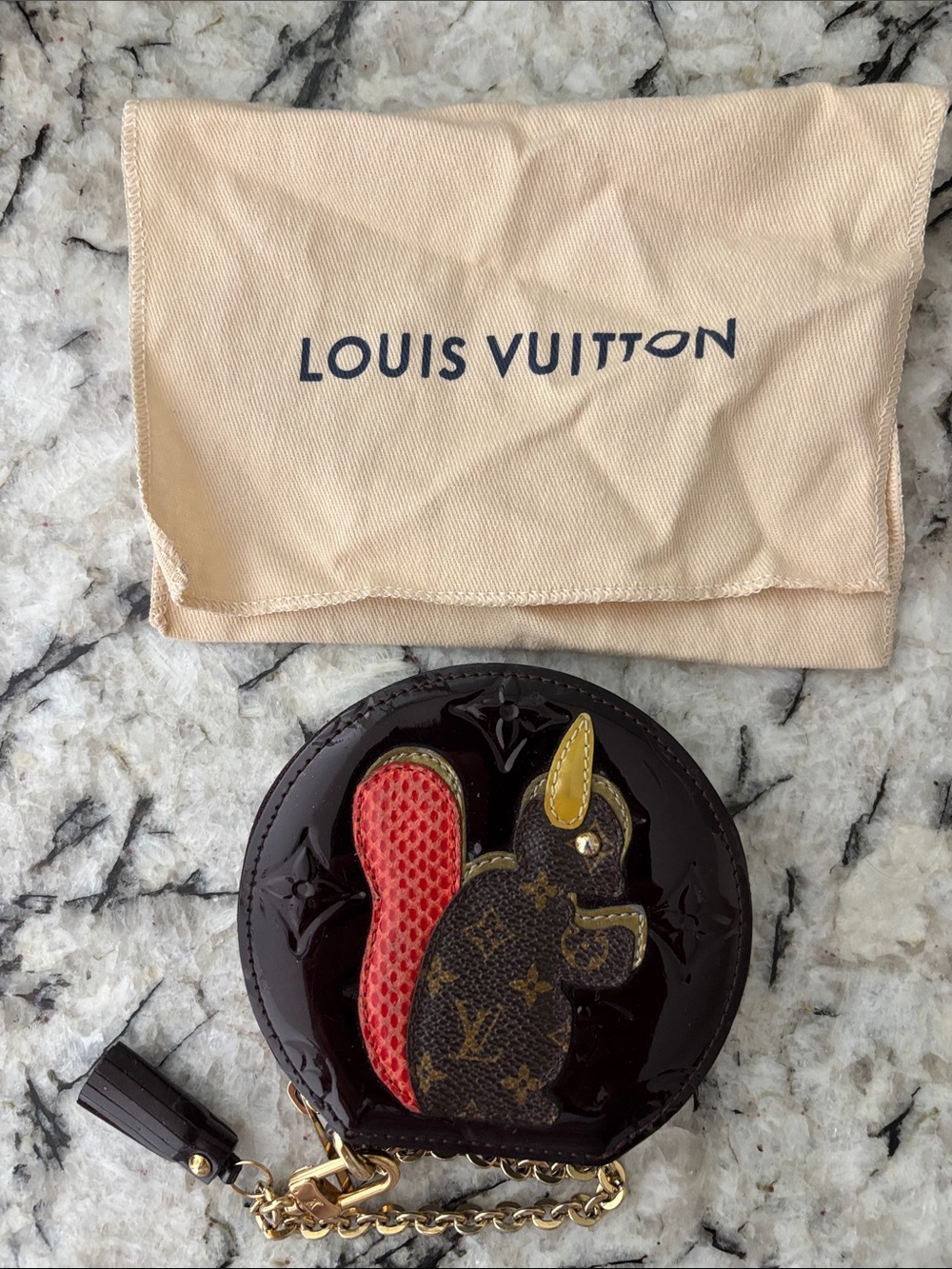 Louis Vuitton Vernis round coin purse limited edition Amaranth in good condition